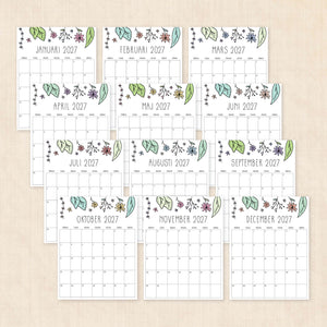 kalender 2027 att skriva ut