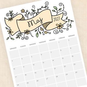 kalender 2027 utskrift