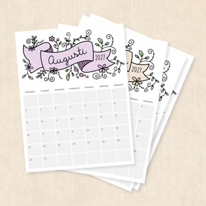 kalender 2027 utskrift