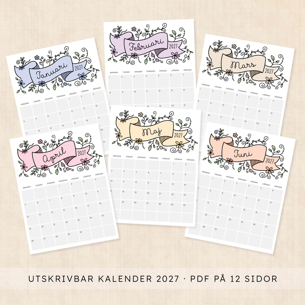 kalender 2027 utskrift