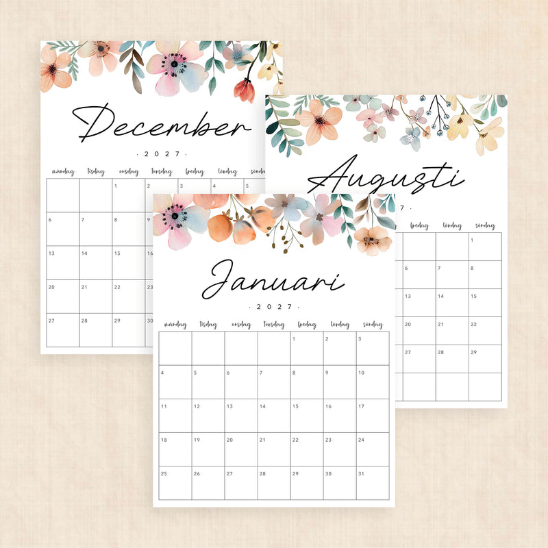 kalender 2027 utskrift