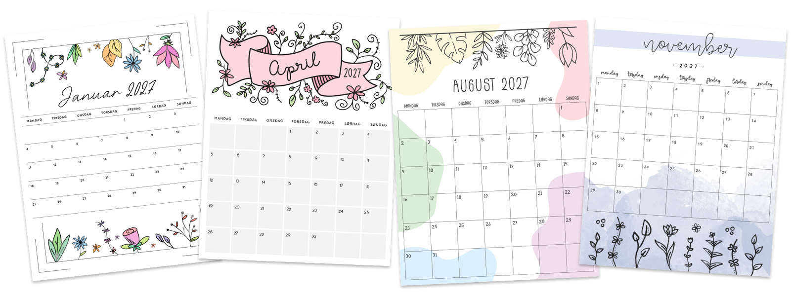 kalender 2027 print selv