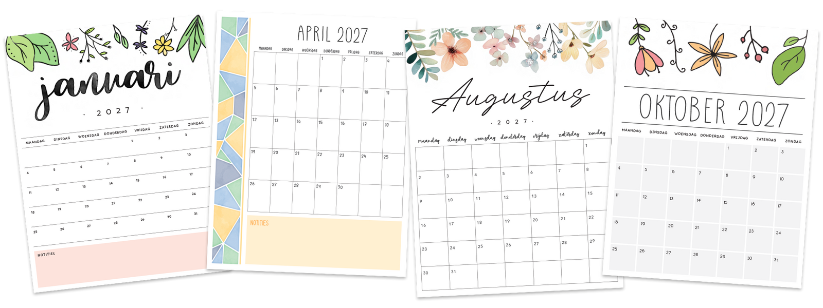 kalender 2027 printen