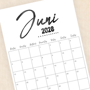 Kalender 2028 zum Ausdrucken