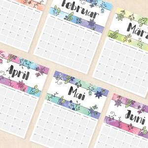 Kalender 2028 zum Ausdrucken
