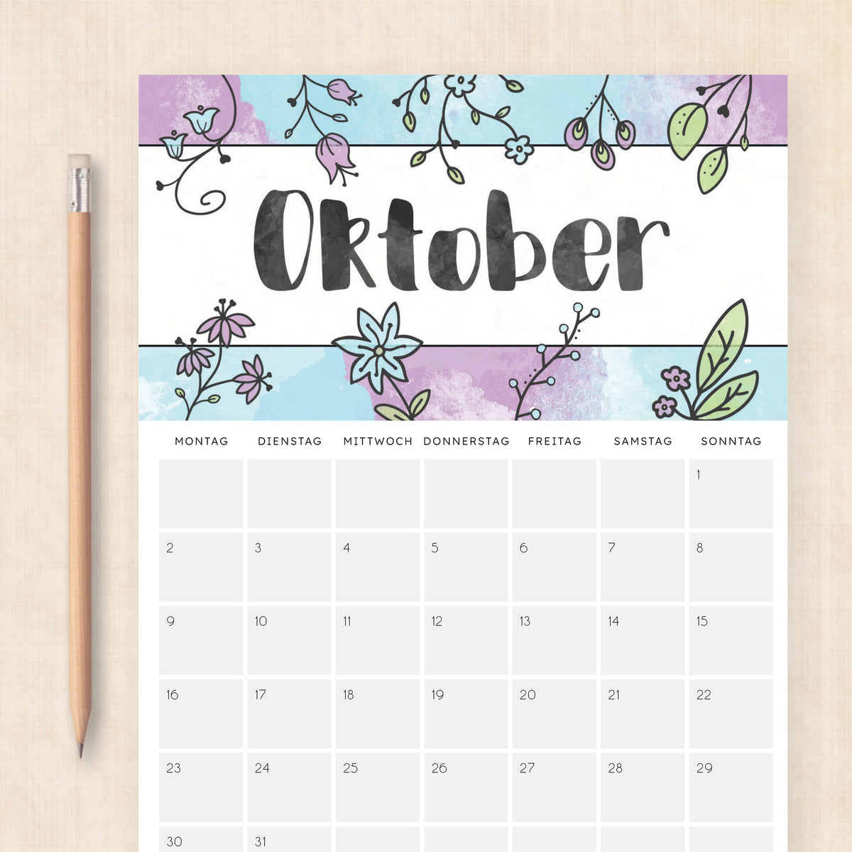 Kalender 2028 zum Ausdrucken