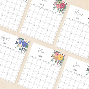 Kalender 2028 zum Ausdrucken