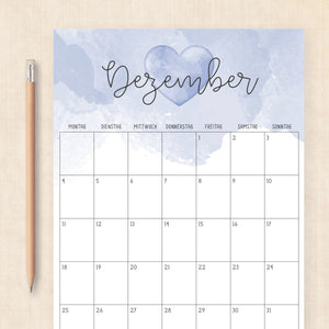 Kalender 2028 zum Ausdrucken