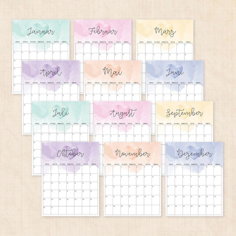 Kalender 2028 zum Ausdrucken