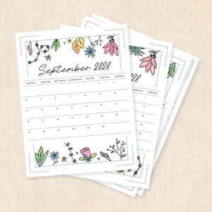 Kalender 2028 zum Ausdrucken