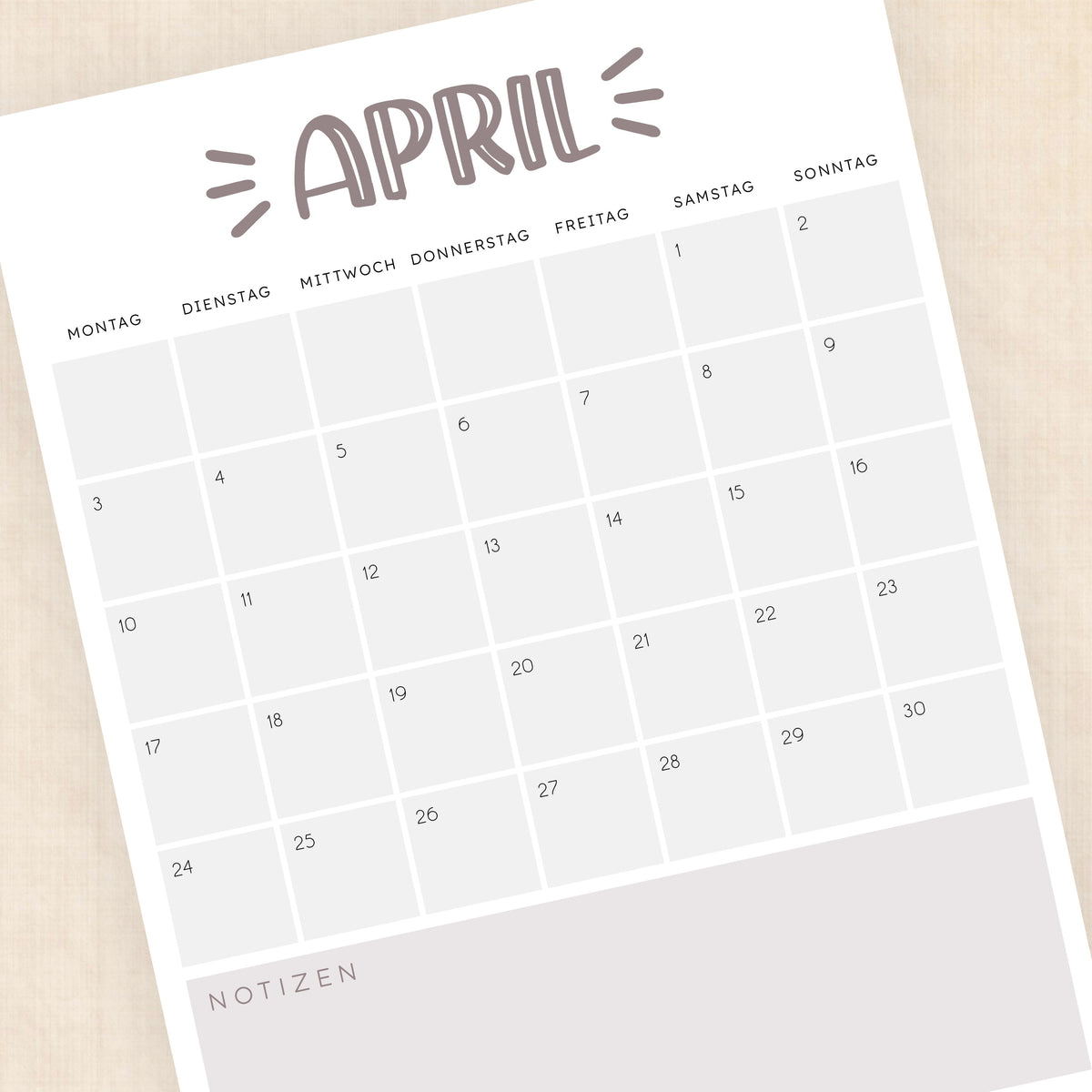 Kalender 2028 zum Ausdrucken