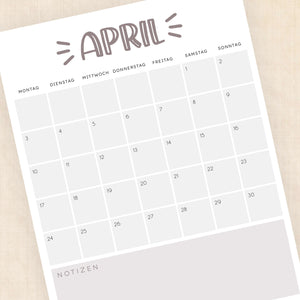Kalender 2028 zum Ausdrucken