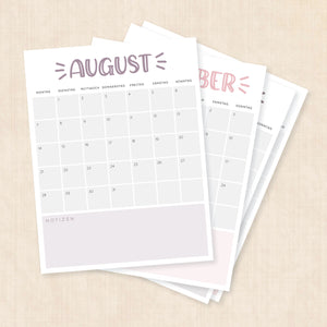 Kalender 2028 zum Ausdrucken