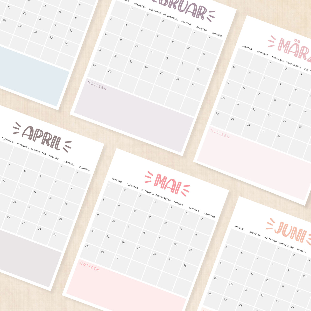 Kalender 2028 zum Ausdrucken