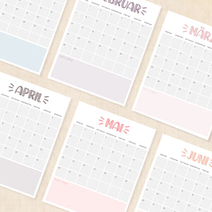 Kalender 2028 zum Ausdrucken
