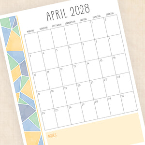 Kalender 2028 zum Ausdrucken