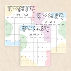 Kalender 2028 zum Ausdrucken