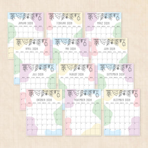 Kalender 2028 zum Ausdrucken