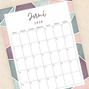Kalender 2028 zum Ausdrucken