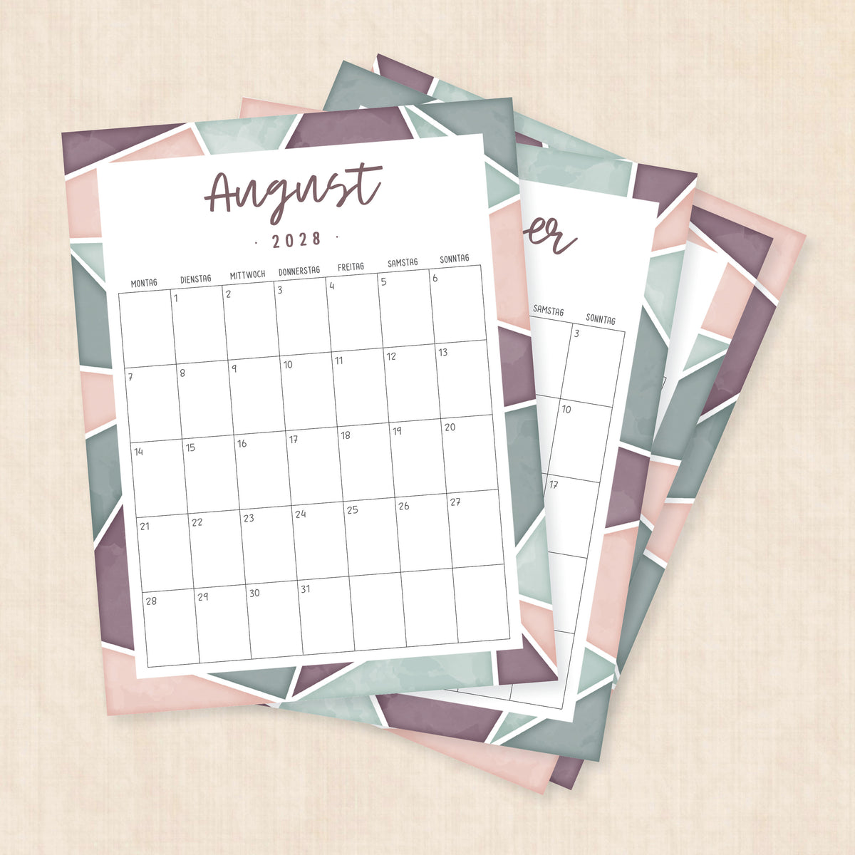 Kalender 2028 zum Ausdrucken