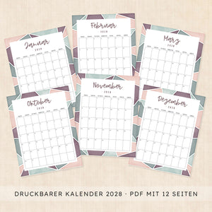 Kalender 2028 zum Ausdrucken