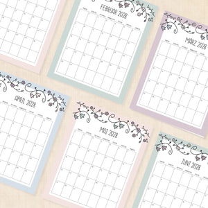 Kalender 2028 zum Ausdrucken