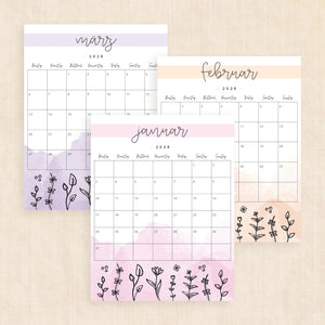 Kalender 2028 zum Ausdrucken