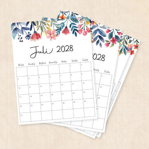 Kalender 2028 zum Ausdrucken