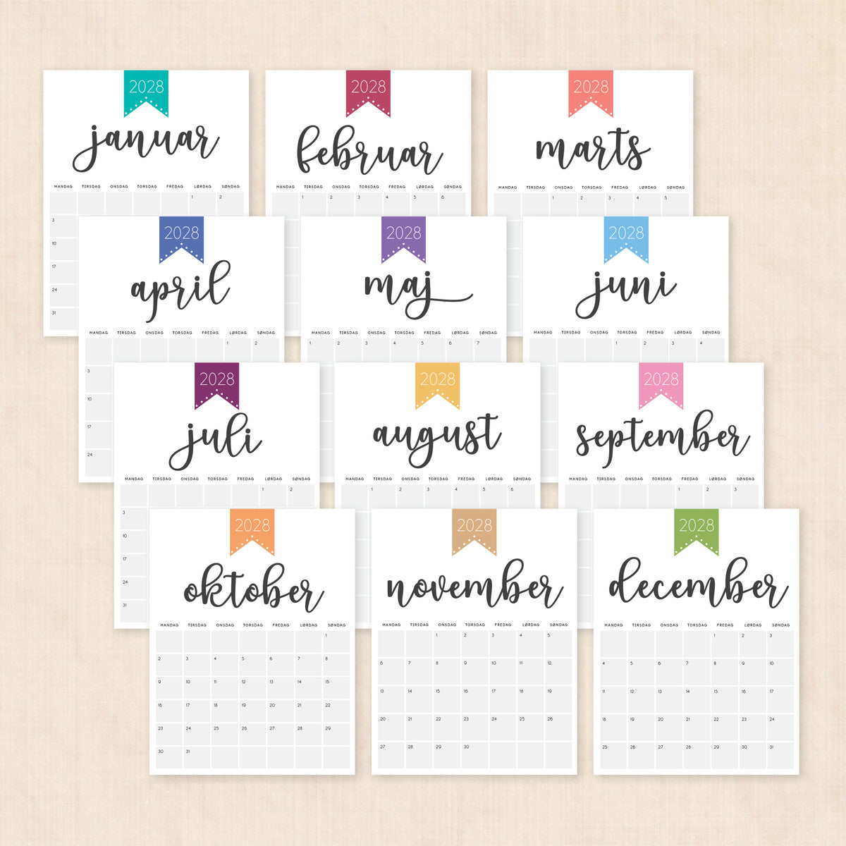 Kalender 2028 print selv: Polished Pride