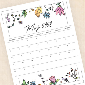 Kalender 2028 print selv: Azalea Anthem