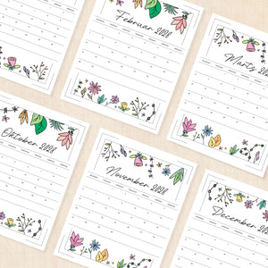 Kalender 2028 print selv: Azalea Anthem
