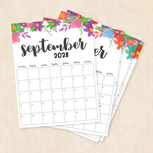 Kalender 2028 print selv: Garland Gaze
