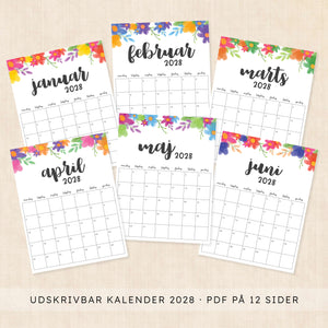 Kalender 2028 print selv: Garland Gaze