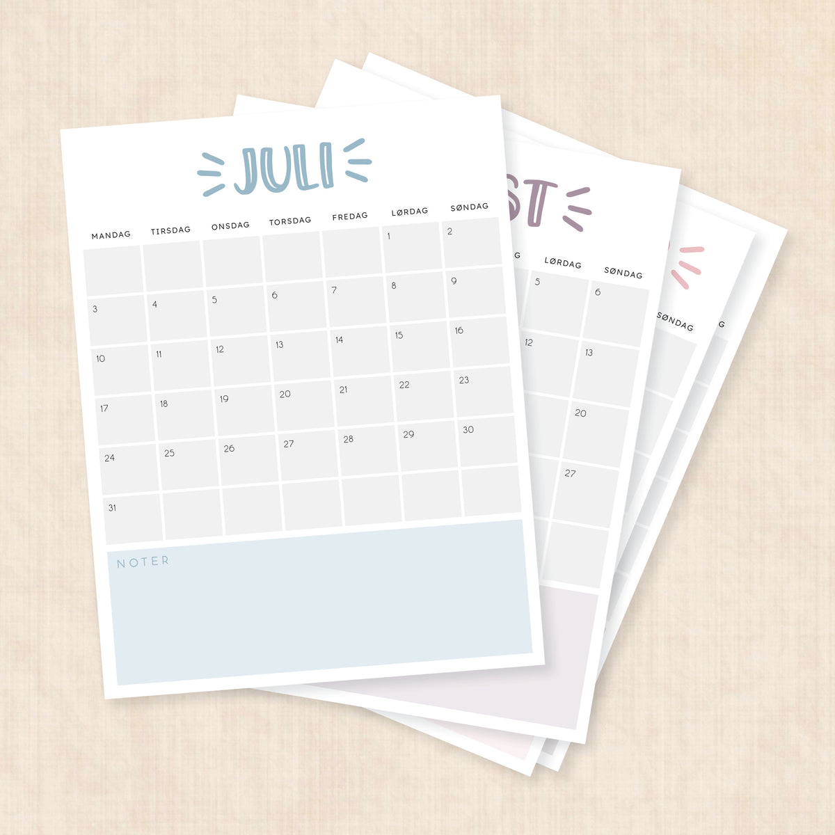 Kalender 2028 print selv: Sassy Splash