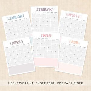 Kalender 2028 print selv: Sassy Splash