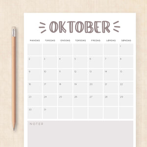 Kalender 2028 print selv: Sassy Splash