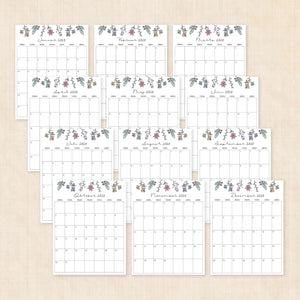 Kalender 2028 print selv: Wildflower Whimsy