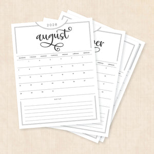 Kalender 2028 print selv: Flawless Flourish