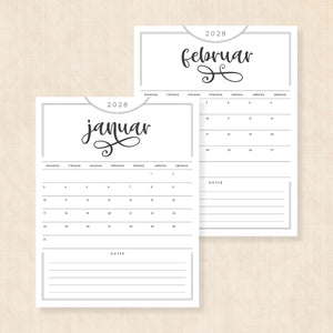 Kalender 2028 print selv: Flawless Flourish