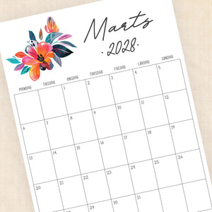Kalender 2028 print selv: Tropical Treasure