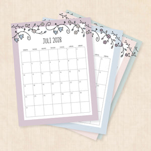 Kalender 2028 print selv: Vintage Vines
