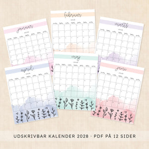 Kalender 2028 print selv: Springtime Splash