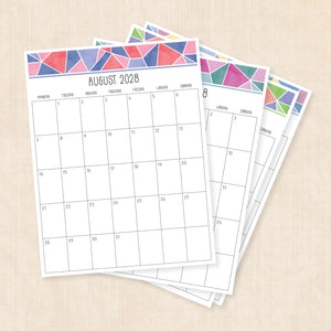 Kalender 2028 print selv: Magic Mosaic