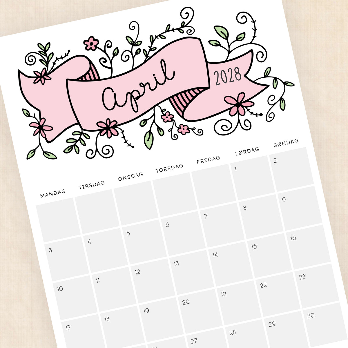 Kalender 2028 print selv: Lavish Lillies