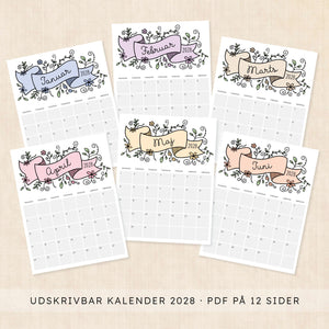 Kalender 2028 print selv: Lavish Lillies