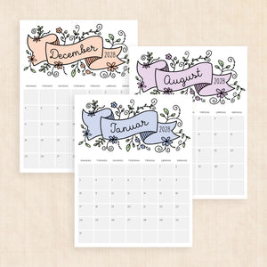Kalender 2028 print selv: Lavish Lillies