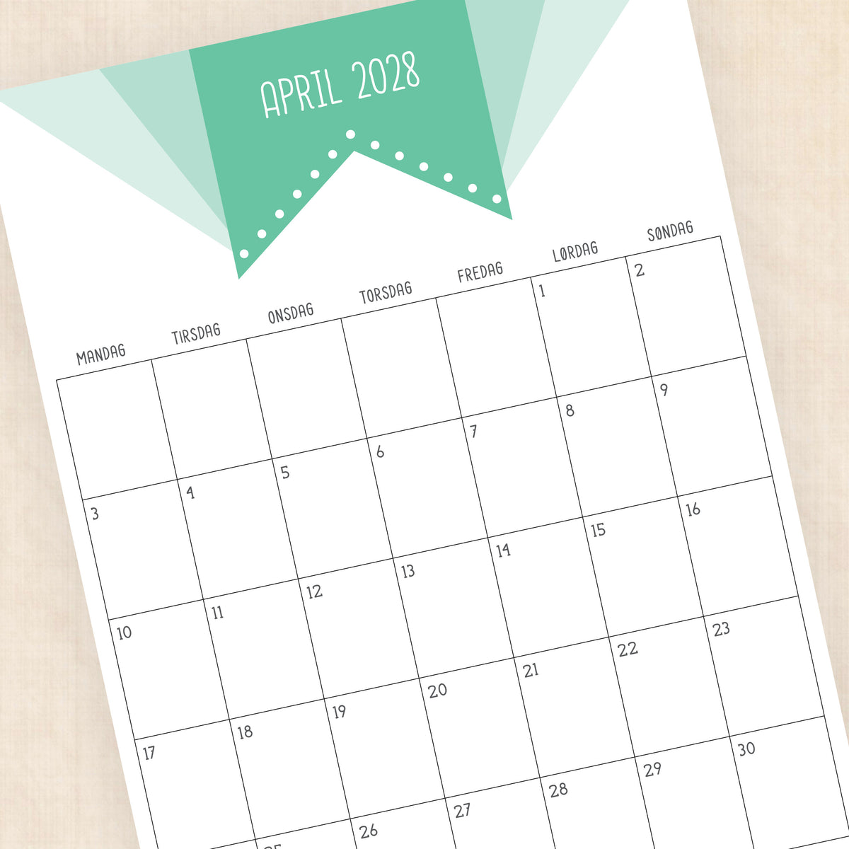 Kalender 2028 print selv: Superhero Soul