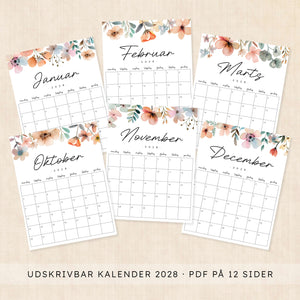 Kalender 2028 print selv: Lush Lagoon