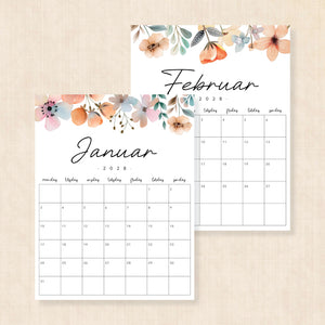 Kalender 2028 print selv: Lush Lagoon