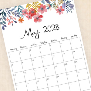Kalender 2028 print selv: Floral Fantasy